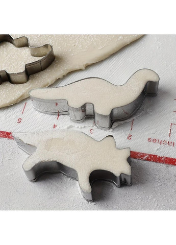 Формы для печенья в виде динозавриков, набор из нержавеющей стали 8 шт. No Brand (370290391)