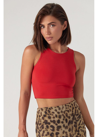 Однотонний кроп-топ із еластичної тканини Lurex — 370379893