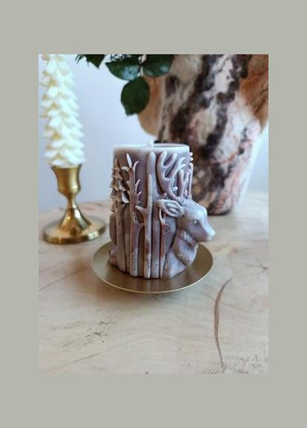 Стильный металлический подсвечник тарелка, подставка для свечей (золотистый) d - 9 см No Brand (316631246)