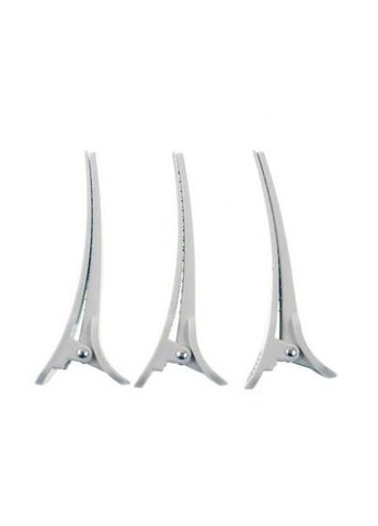 Зажим для фарбування і стрижки волосся білий 0014 Salon Professional (338426606)