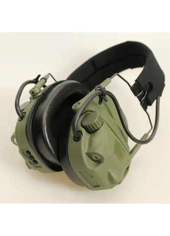 Тактичні активні навушники Wosport HD-17 Гарнітура з шумопоглинанням + Bluetooth Оливковий No Brand (332637019)