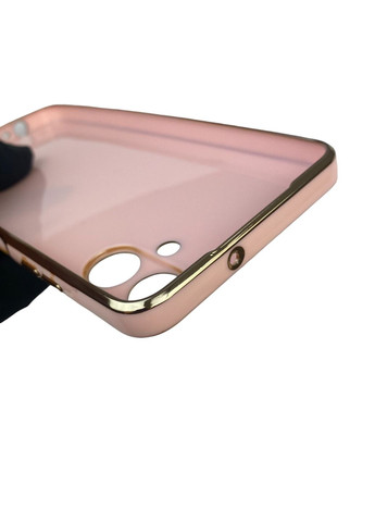 Чохол для Galaxy A06 (SM-A065) глянцевий із захистом камери із золотою окантовкою на самсунг а06 пудровий gs1 Samsung (366230853)