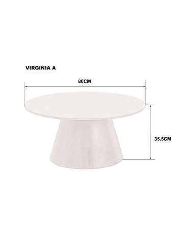 Журнальний столик VIRGINIA A Чорний глянець / Коричневий мат 80 x 35,5 см. Intarsio (372178934)