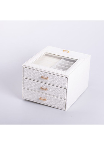 Скринька для прикрас з еко шкіри 3 яруси органайзер для ювелірних виробів Yiwu (360454998)