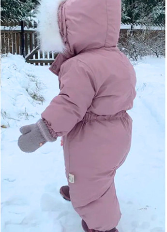 Комбінезон осінь-зима на дівчинку дитячий зі штучним хутром No Brand (285720256)