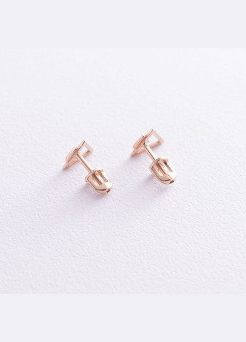 Сережки-пусети Трикутники (червоне золото) с06973 Oniks (264024443)