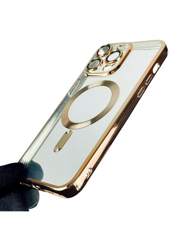 Чехол для Iphone 15 Pro Max с линзами для камеры с магнитом магсейф на айфон 15 про макс жёлтый золотой Apple (366019607)