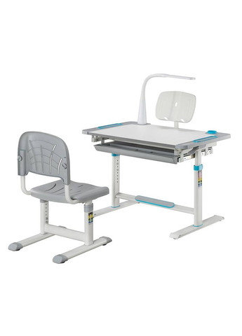 Детская парта-трансформер со стулом Lupin с жесткой фиксацией Blue (11111) Cubby (353690691)