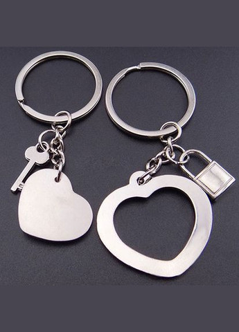Двойной брелок для ключей Сердце с замком XJXN (339077707)
