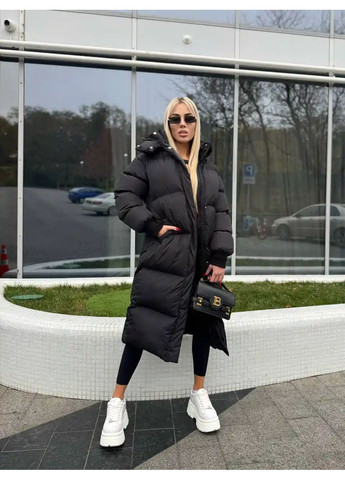 Черный зимний Пуховик No Brand