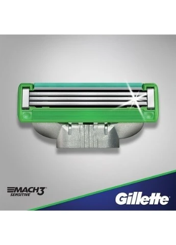 Змінні картриджі для гоління Mach3 Sensitive 4шт. (джилет мач 3) Gillette (379646889)