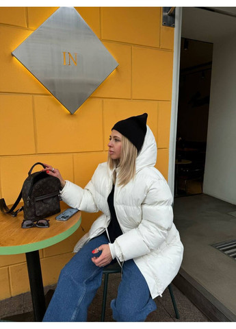 Молочна зимня жіноча тепла та стильна куртка для осені — заміри в описі куртка-пальто GD/GL Модний простір