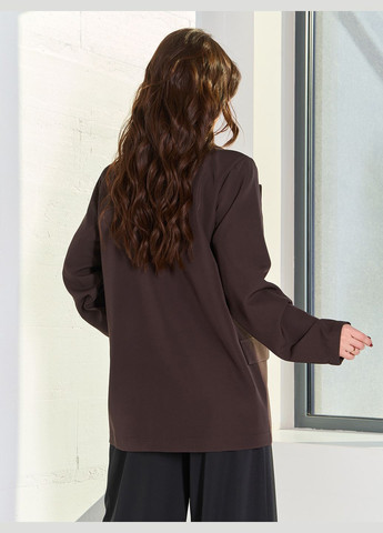 Коричневый женский пиджаки ISSA PLUS однотонный - демисезонный