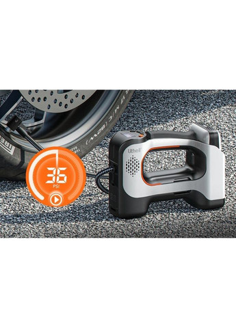 Аккумуляторный компрессор с фонарем, питание от павербанка (УМБ Power Bank 20000 mAh, 45 W, 2А в комплекте) (A-031757) Litheli (342759068)