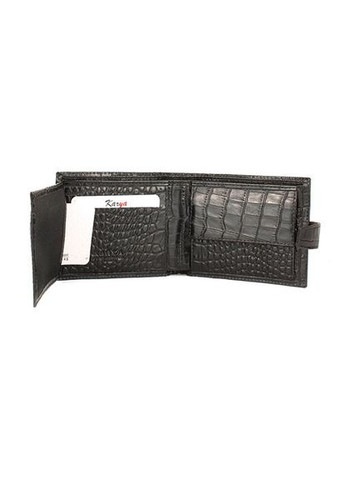 Чоловіче портмоне з натуральної шкіри чорного кольору 0999-53 Karya (336377840)