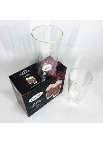 Набор чашек с двойными стенками боросиликатное стекло CB-8735-2, Стаканы с YX-859 двойными стенками Con Brio (352770515)