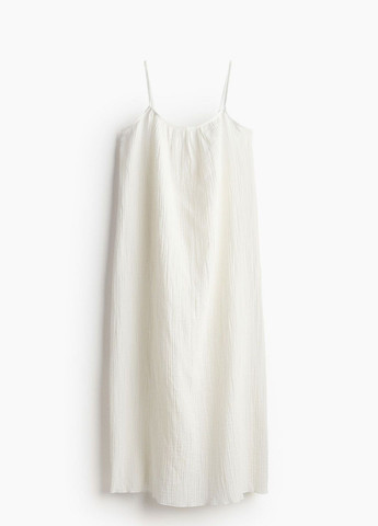Молочное кэжуал платье H&M однотонное