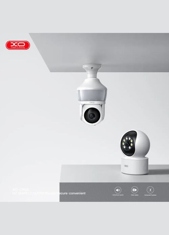 Внутренняя поворотная WiFi видеокамера Wi-Fi CR02 Magic Light Bulb EU 3Мп для видеонаблюдения Белая XO (329694936)