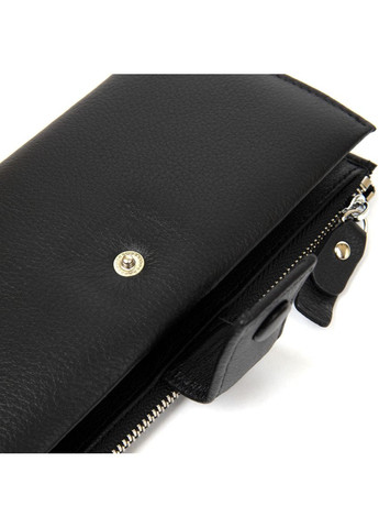 Класичний гаманець-клатч 19373 Чорний st leather (341258731)
