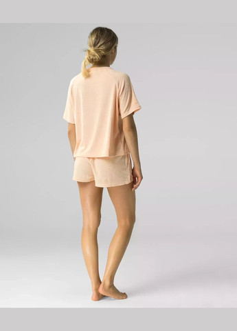 Персиковая всесезон женская пижама футболка + шорты Atlantic