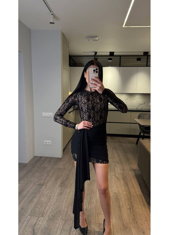 Чорна жіноча мереживна сукня Osoblyva