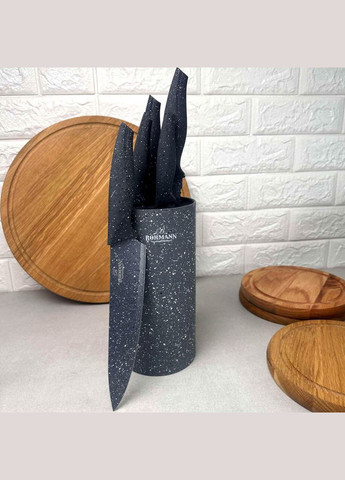 Набір гранітних ножів 6 предметів на Сірій підставці Bohmann (303209380)