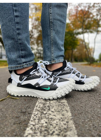 Белые демисезонные кроссовки мужские nike acg mountain fly low white найк асж маунс флай No Brand