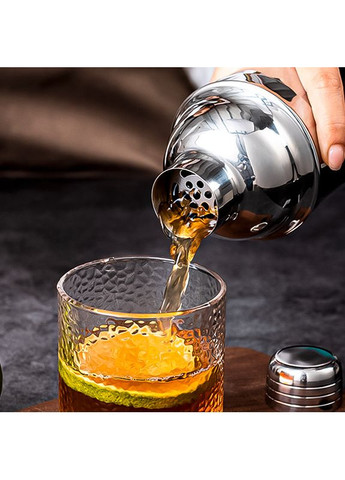 Набір для бару з 10 предметів із дерев'яною підставкою нержавіюча сталь МС-T10 Сріблястий Youchen (350349092)