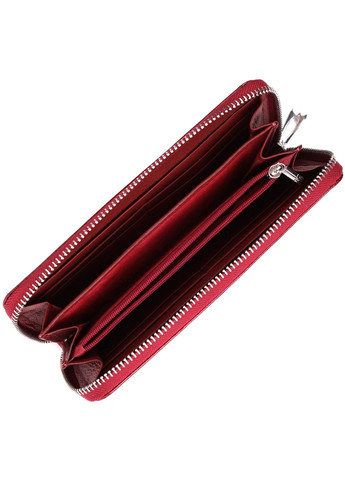 Жіночий гаманець лакований на блискавці з натуральної шкіри 22677 Червоний st leather (297993008)