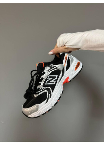 КРОССОВКИ ЖЕНСКИЕ NEW BALANCE 530 BLACK SILVER ORANGE НЬЮ БЕЛАНС 530 No Brand чёрные демисезоны (367173075)