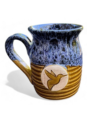 Чашка синя ручної роботи Пташка Viking (292565356)