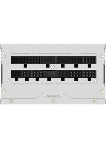 Блок питания 850 Вт, AORUS ELITE P850W, White, модульный, 80+ Platinum, 12 см FDB, 8xSATA / 4xMolex / 1x16-pin / 6x6+2-pin / Gigabyte (395343526)