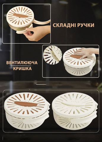 Ковшик-друшлак для мытья ягод и фруктов с раскладными ручками, контейнер-сито для хранения овощей Laska (339103747)