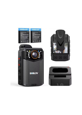 Професійна нагрудна камера B4K6 з GPS та 128 ГБ пам’яті Boblov (345745934)