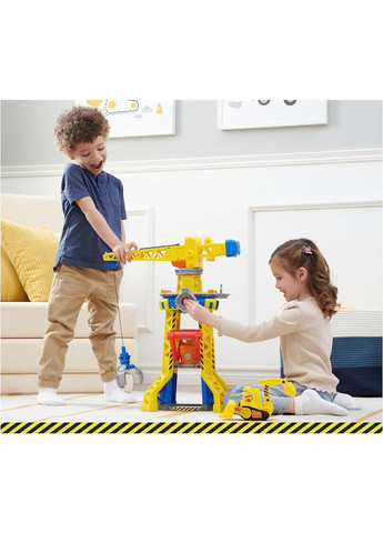 Ігровий набір Кремез і команда Підйомний кран-вежа Бухти будівельників Paw Patrol Rubble & Crew Bark Yard Crane Tower Spin Master (365251647)