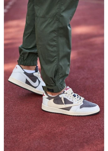 КРОСІВКИ ЖІНОЧІ NIKE TRAVIS SCOTT X AIR JORDAN 1 LOW OG REVERSE MOCHA НАЙК АІР РЕТРО No Brand комбіновані демісезони (391019364)