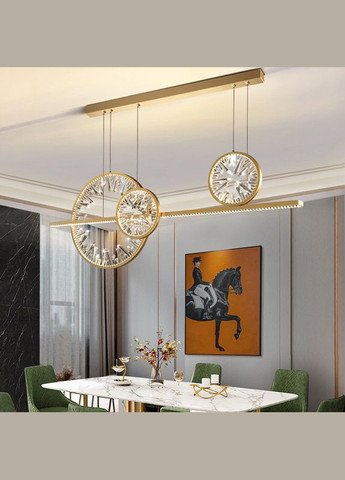 Люстра светодиодная подвесная LED светильник для квартиры на потолок лэд 26604 Бронза 40-135х6х120 см. Sunnysky (364759250)