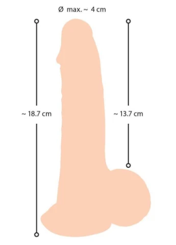 Реалістичний фалоімітатор NS Dildo with movable skin 19 Orion (383069063)
