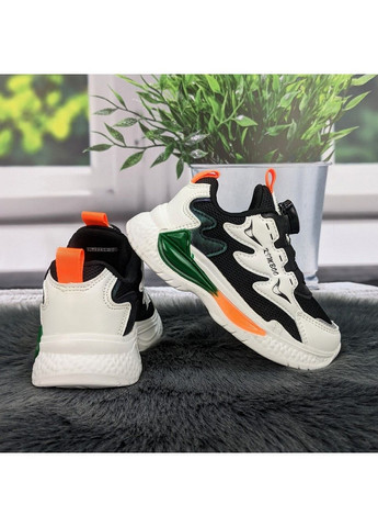 Черно-белые демисезонные кроссовки детские для девочки Kimboo