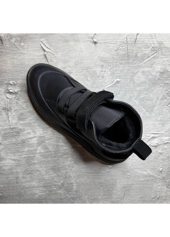 Черные ботинки мужские кожаные натуральные на меху No Brand