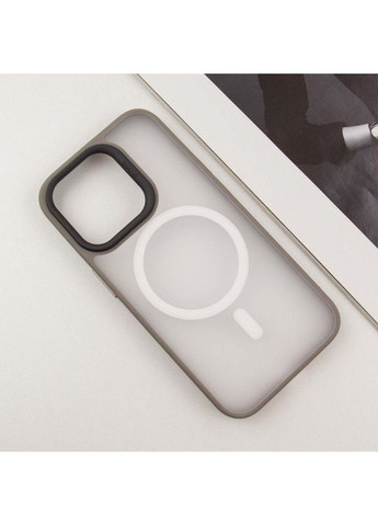 Чехол TPU+PC Skin Friendly Frosted с MagSafe для Apple iPhone 15 Pro (6.1") Серый Blueo (369646229)