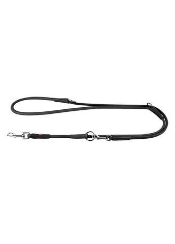 Поводок для собак WAUDOG Soft кожаный черный 10 мм 183 см круглый крепкий поводок для выгула собак ProDobro (373221622)