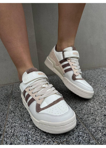 Білі Осінні кросівки чоловічі adidas low forum 8 адідас No Brand
