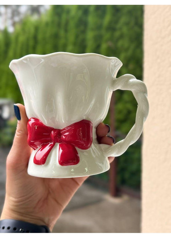 Кружка-кубок объемом 450 мл с ярким красным бантом OSM (365549055)