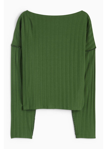 Зелений демісезонний джемпер у рубчик C&A