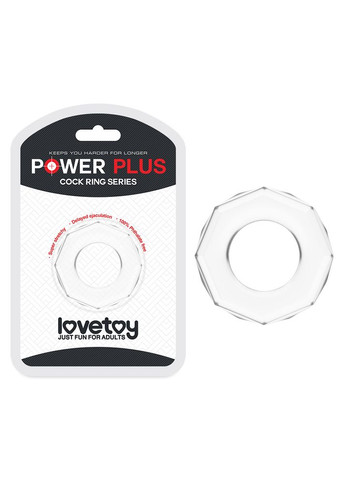 Эрекционное кольцо Power Plus Cockring 4 Прозрачное CherryLove Lovetoy (282960624)
