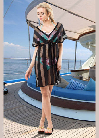 Пляжна сукня туніка. Чорна Seventeen (340108408)