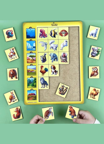 Деревянный детский сортер "Ассоциации животных" (ПСД300) PSD300 No Brand (339776336)