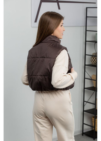 Жилетка женская укороченная стильная из плащевки молодежная с карманами 25.2630 44( ) AKSAN (370678763)