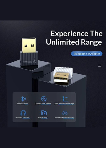 Bluetooth-адаптер USB Bluetooth 5.0 приймач передавач для комп'ютера, ноутбука White (BTA-508) Orico (300523973)